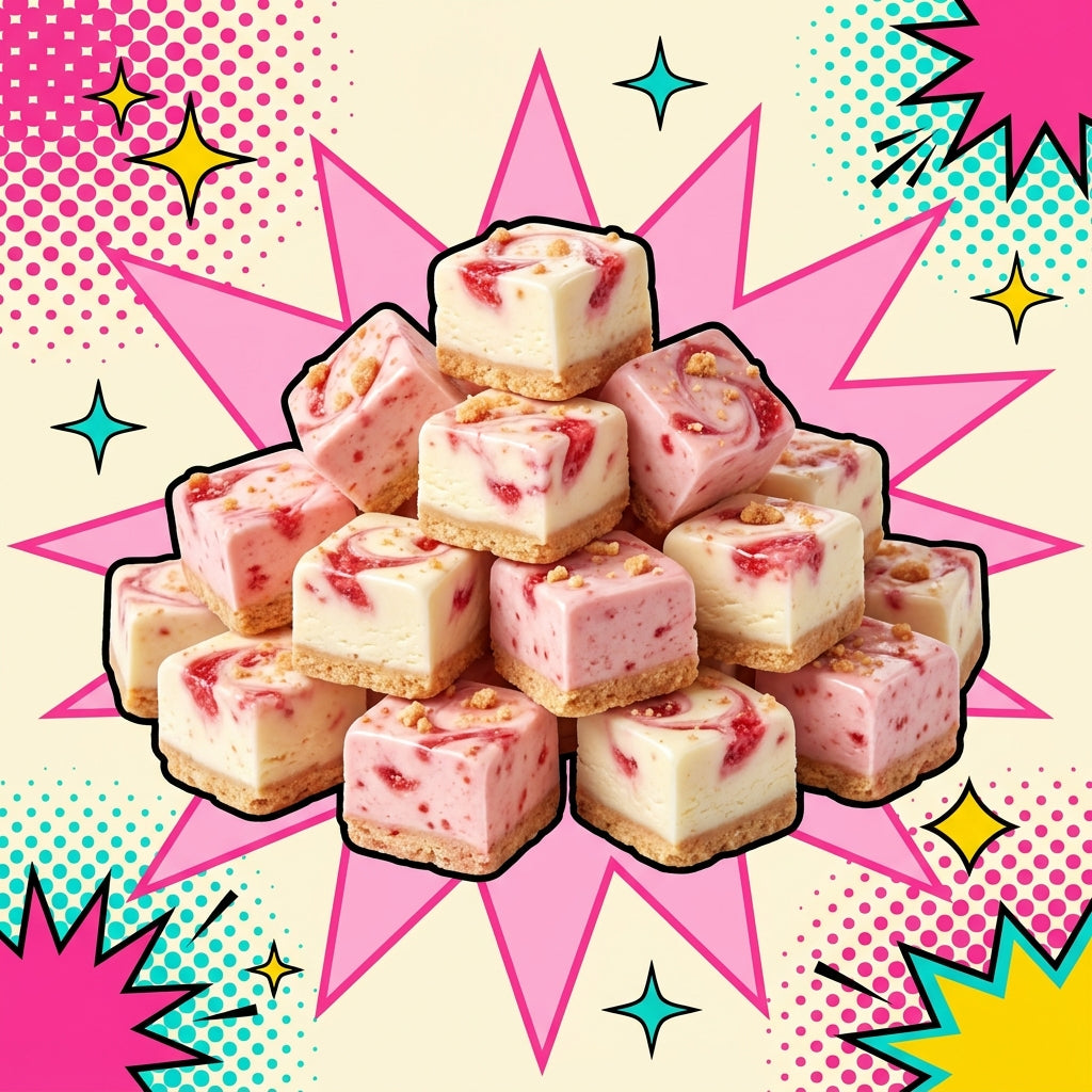 Erdbeer-Cheesecake – Gefriergetrocknete Cheesecake-Bites