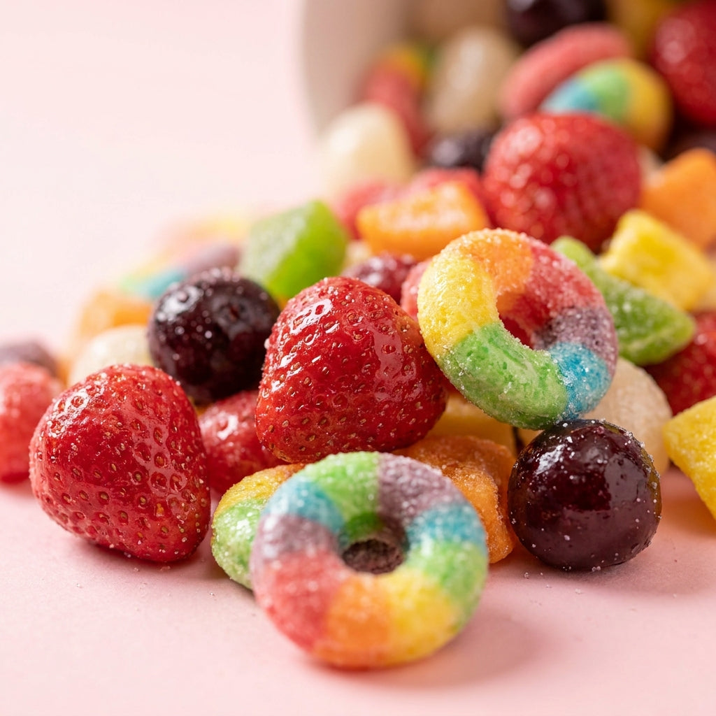 Gefriergetrocknete fruchtige Halal-Süßigkeiten - Frucht-Mix-Box